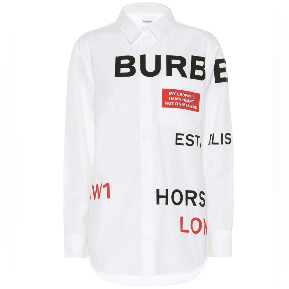 BURBERRY Godwit Horseferry Print Shirt